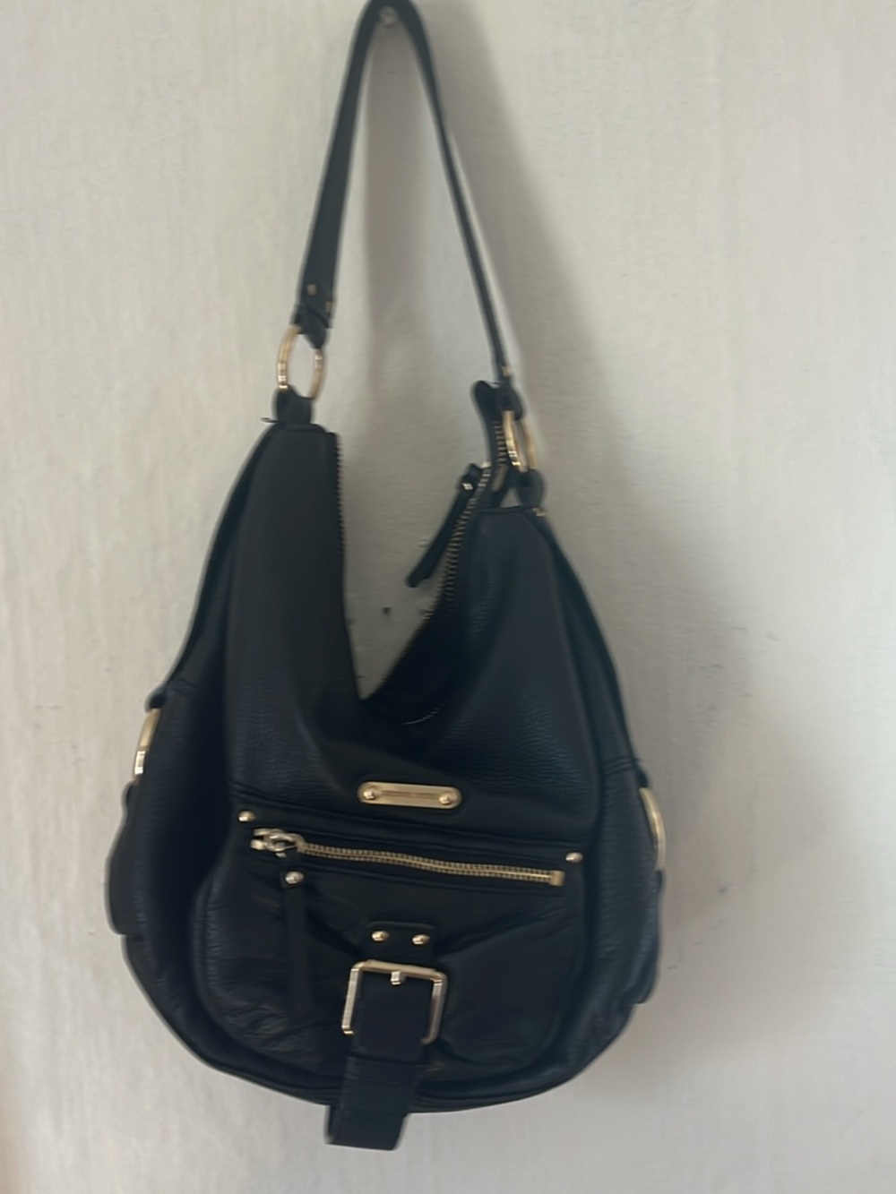 Authentic Michael Kors Black Pebbled Leather Hobo Shoulder Bag | Genuine Leather